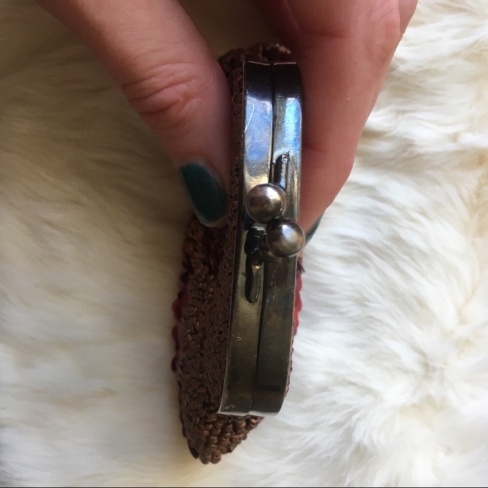 🐙 Milson & Louis Beaded sequined silk coin purse - Picture 5 of 7